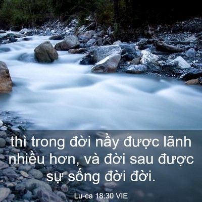 Picture 03 - Lu-ca 18:30 VIE - thì trong đời nầy được lãnh nhiều - Bible Verse Picture