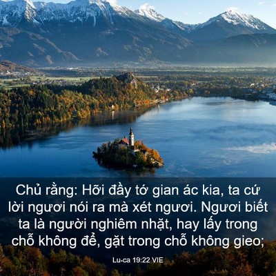 Picture 03 - Lu-ca 19:22 VIE - Chủ rằng: Hỡi đầy tớ gian ác kia, ta - Bible Verse Picture