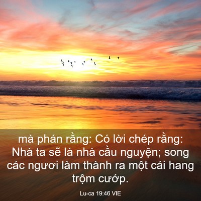 Picture 03 - Lu-ca 19:46 VIE - mà phán rằng: Có lời chép rằng: Nhà ta - Bible Verse Picture