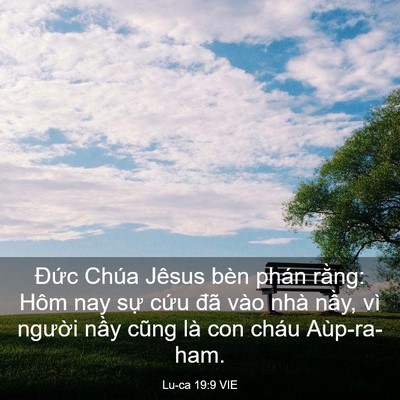 Picture 03 - Lu-ca 19:9 VIE - Đức Chúa Jêsus bèn phán rằng: Hôm nay - Bible Verse Picture