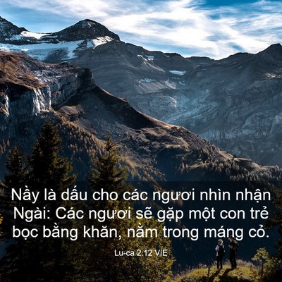 Picture 03 - Lu-ca 2:12 VIE - Nầy là dấu cho các ngươi nhìn nhận - Bible Verse Picture