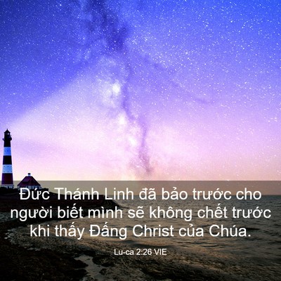 Picture 03 - Lu-ca 2:26 VIE - Đức Thánh Linh đã bảo trước cho - Bible Verse Picture