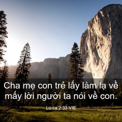 Picture 03 - Lu-ca 2:33 VIE - Cha mẹ con trẻ lấy làm lạ về mấy - Bible Verse Picture