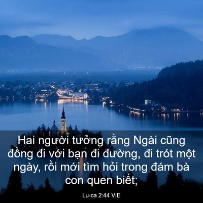 Picture 03 - Lu-ca 2:44 VIE - Hai người tưởng rằng Ngài cũng đồng - Bible Verse Picture