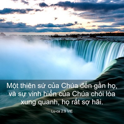 Picture 03 - Lu-ca 2:9 VIE - Một thiên sứ của Chúa đến gần họ, - Bible Verse Picture