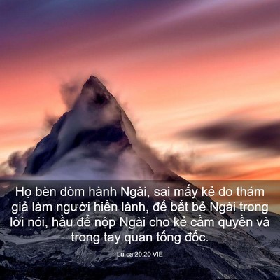 Picture 03 - Lu-ca 20:20 VIE - Họ bèn dòm hành Ngài, sai mấy kẻ do - Bible Verse Picture