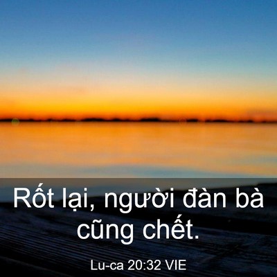 Picture 03 - Lu-ca 20:32 VIE - Rốt lại, người đàn bà cũng - Bible Verse Picture