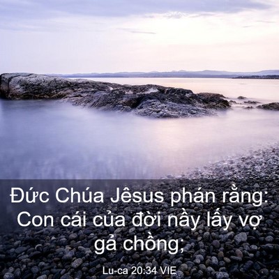 Picture 03 - Lu-ca 20:34 VIE - Đức Chúa Jêsus phán rằng: Con cái của - Bible Verse Picture