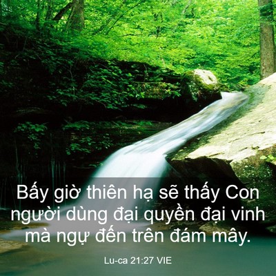 Picture 03 - Lu-ca 21:27 VIE - Bấy giờ thiên hạ sẽ thấy Con người - Bible Verse Picture