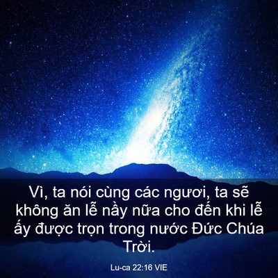 Picture 03 - Lu-ca 22:16 VIE - Vì, ta nói cùng các ngươi, ta sẽ không - Bible Verse Picture