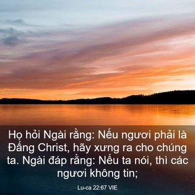 Picture 03 - Lu-ca 22:67 VIE - Họ hỏi Ngài rằng: Nếu ngươi phải là - Bible Verse Picture