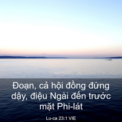Picture 03 - Lu-ca 23:1 VIE - Đoạn, cả hội đồng đứng dậy, - Bible Verse Picture