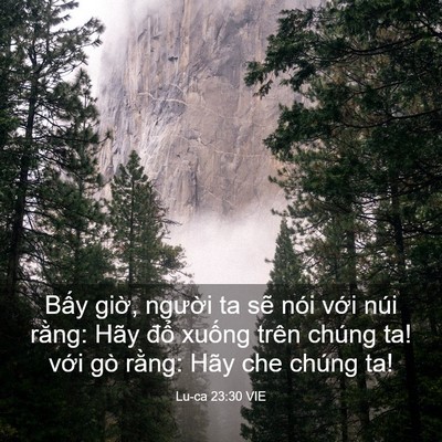 Picture 03 - Lu-ca 23:30 VIE - Bấy giờ, người ta sẽ nói với núi - Bible Verse Picture