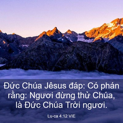 Picture 03 - Lu-ca 4:12 VIE - Đức Chúa Jêsus đáp: Có phán rằng: - Bible Verse Picture