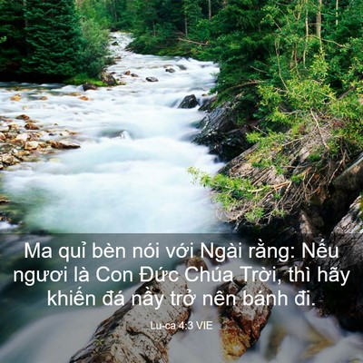 Picture 03 - Lu-ca 4:3 VIE - Ma quỉ bèn nói với Ngài rằng: Nếu - Bible Verse Picture