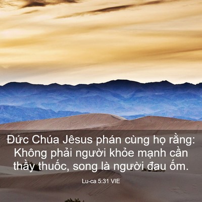 Picture 03 - Lu-ca 5:31 VIE - Đức Chúa Jêsus phán cùng họ rằng: - Bible Verse Picture