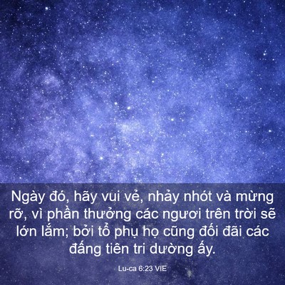 Picture 03 - Lu-ca 6:23 VIE - Ngày đó, hãy vui vẻ, nhảy nhót và - Bible Verse Picture