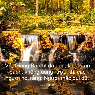 Picture 03 - Lu-ca 7:33 VIE - Vả, Giăng Báp-tít đã đến, không ăn - Bible Verse Picture