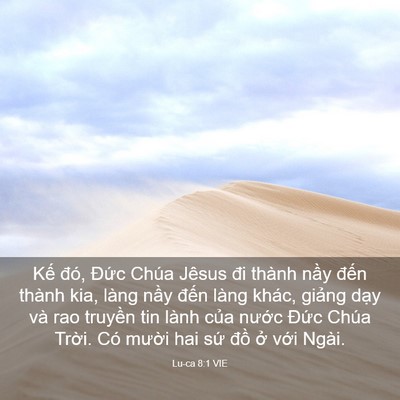 Picture 03 - Lu-ca 8:1 VIE - Kế đó, Đức Chúa Jêsus đi thành nầy - Bible Verse Picture