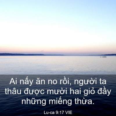 Picture 03 - Lu-ca 9:17 VIE - Ai nấy ăn no rồi, người ta thâu được - Bible Verse Picture