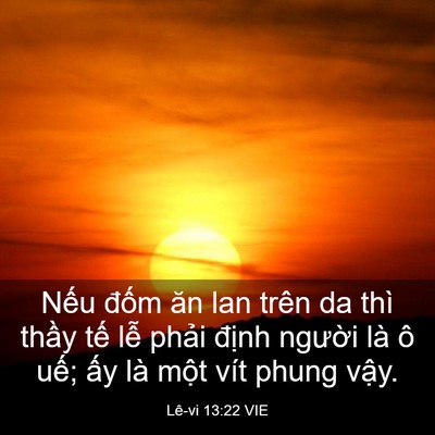Picture 03 - Lê-vi 13:22 VIE - Nếu đốm ăn lan trên da thì thầy tế - Bible Verse Picture