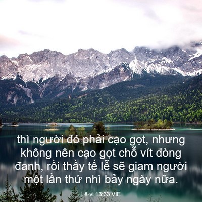 Picture 03 - Lê-vi 13:33 VIE - thì người đó phải cạo gọt, nhưng - Bible Verse Picture