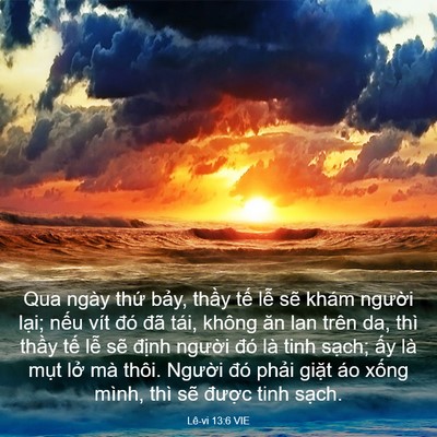 Picture 03 - Lê-vi 13:6 VIE - Qua ngày thứ bảy, thầy tế lễ sẽ - Bible Verse Picture