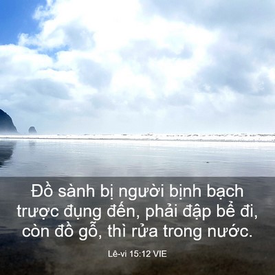 Picture 03 - Lê-vi 15:12 VIE - Đồ sành bị người bịnh bạch trược - Bible Verse Picture