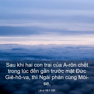 Picture 03 - Lê-vi 16:1 VIE - Sau khi hai con trai của A-rôn chết trong - Bible Verse Picture