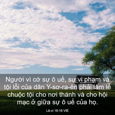 Picture 03 - Lê-vi 16:16 VIE - Người vì cớ sự ô uế, sự vi phạm - Bible Verse Picture