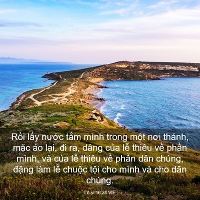 Picture 03 - Lê-vi 16:24 VIE - Rồi lấy nước tắm mình trong một nơi - Bible Verse Picture