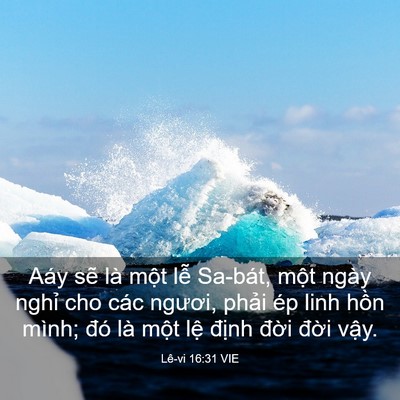 Picture 03 - Lê-vi 16:31 VIE - Aáy sẽ là một lễ Sa-bát, một ngày - Bible Verse Picture