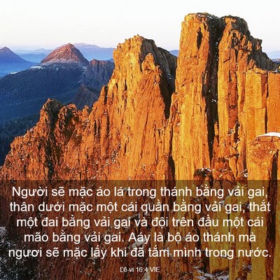 Picture 03 - Lê-vi 16:4 VIE - Người sẽ mặc áo lá trong thánh bằng - Bible Verse Picture