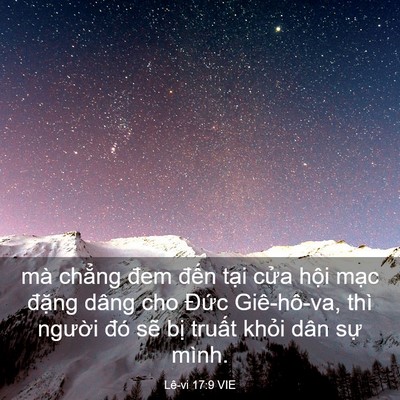 Picture 03 - Lê-vi 17:9 VIE - mà chẳng đem đến tại cửa hội mạc - Bible Verse Picture