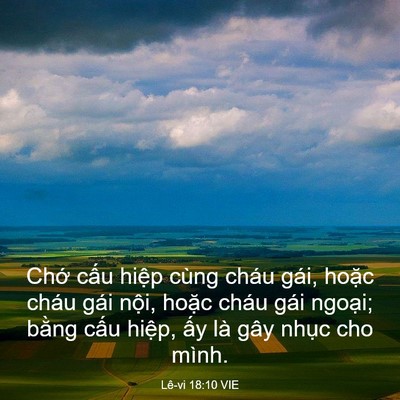 Picture 03 - Lê-vi 18:10 VIE - Chớ cấu hiệp cùng cháu gái, hoặc cháu - Bible Verse Picture