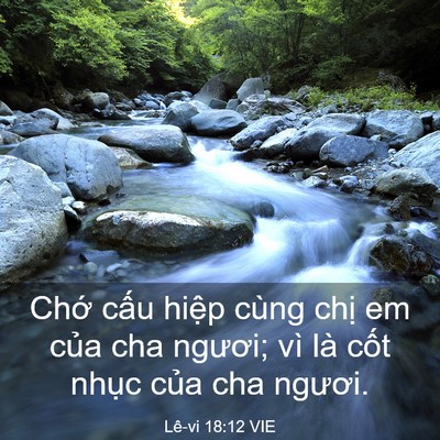 Picture 03 - Lê-vi 18:12 VIE - Chớ cấu hiệp cùng chị em của cha - Bible Verse Picture