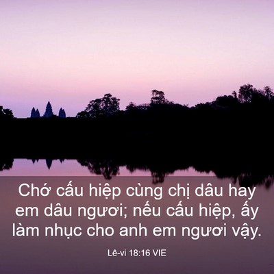 Picture 03 - Lê-vi 18:16 VIE - Chớ cấu hiệp cùng chị dâu hay em dâu - Bible Verse Picture