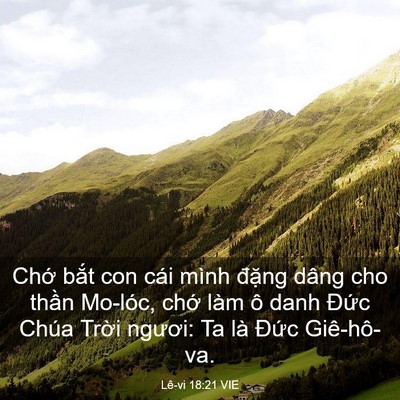 Picture 03 - Lê-vi 18:21 VIE - Chớ bắt con cái mình đặng dâng cho - Bible Verse Picture