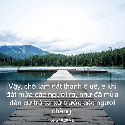 Picture 03 - Lê-vi 18:28 VIE - Vậy, chớ làm đất thành ô uế, e khi - Bible Verse Picture