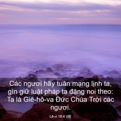 Picture 03 - Lê-vi 18:4 VIE - Các ngươi hãy tuân mạng lịnh ta, gìn - Bible Verse Picture