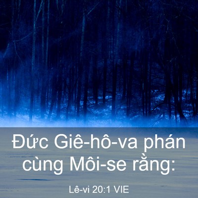 Picture 03 - Lê-vi 20:1 VIE - Đức Giê-hô-va phán cùng Môi-se - Bible Verse Picture