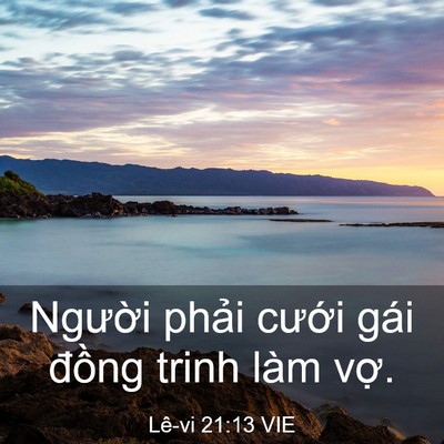 Picture 03 - Lê-vi 21:13 VIE - Người phải cưới gái đồng trinh làm - Bible Verse Picture