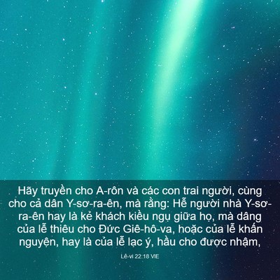 Picture 03 - Lê-vi 22:18 VIE - Hãy truyền cho A-rôn và các con trai - Bible Verse Picture