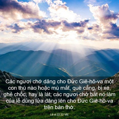 Picture 03 - Lê-vi 22:22 VIE - Các ngươi chớ dâng cho Đức Giê-hô-va - Bible Verse Picture