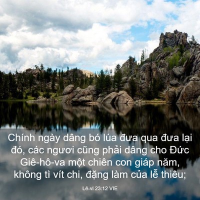 Picture 03 - Lê-vi 23:12 VIE - Chính ngày dâng bó lúa đưa qua đưa lại - Bible Verse Picture