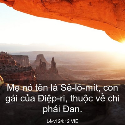 Picture 03 - Lê-vi 24:12 VIE - Mẹ nó tên là Sê-lô-mít, con gái của - Bible Verse Picture