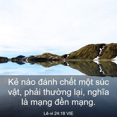 Picture 03 - Lê-vi 24:18 VIE - Kẻ nào đánh chết một súc vật, phải - Bible Verse Picture