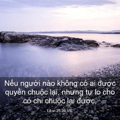 Picture 03 - Lê-vi 25:26 VIE - Nếu người nào không có ai được - Bible Verse Picture