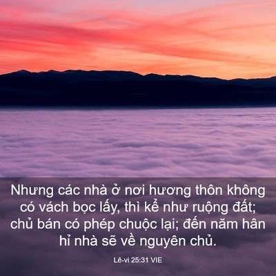 Picture 03 - Lê-vi 25:31 VIE - Nhưng các nhà ở nơi hương thôn không - Bible Verse Picture