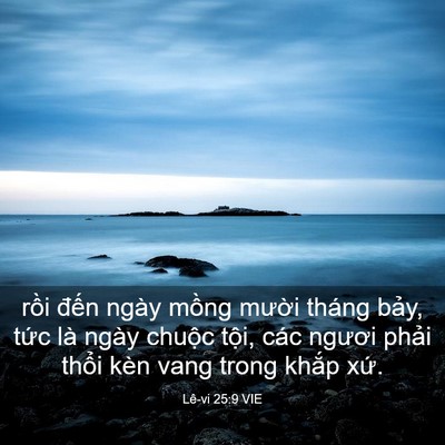 Picture 03 - Lê-vi 25:9 VIE - rồi đến ngày mồng mười tháng bảy, - Bible Verse Picture